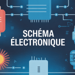 schema electronique illustration vectorielle composants