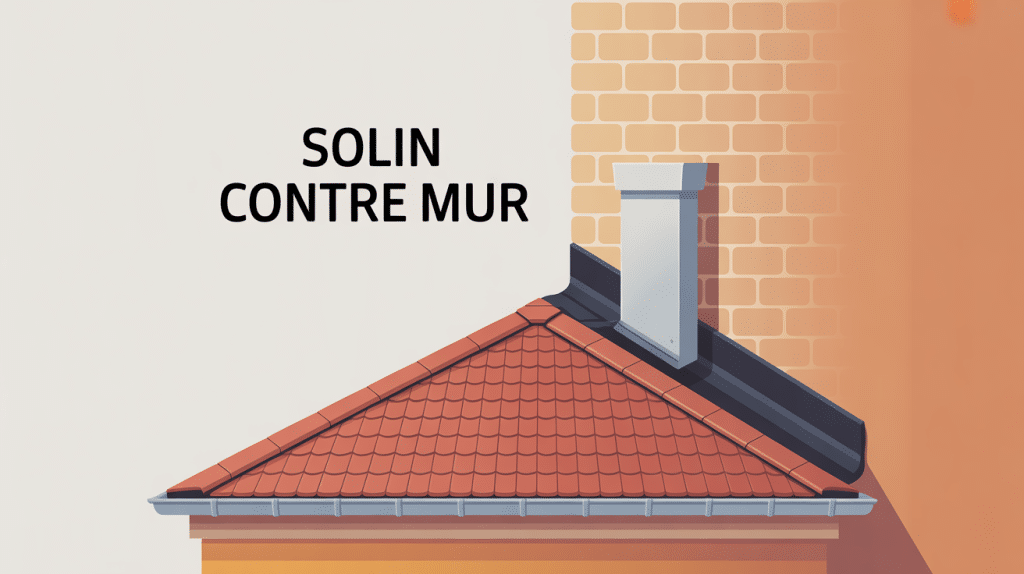 illustration solin contre mur étanchéité toiture