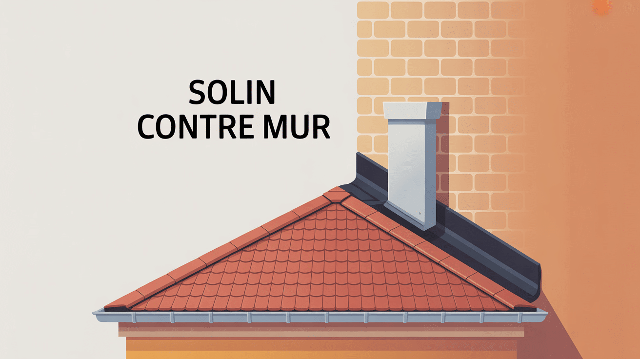 illustration solin contre mur étanchéité toiture