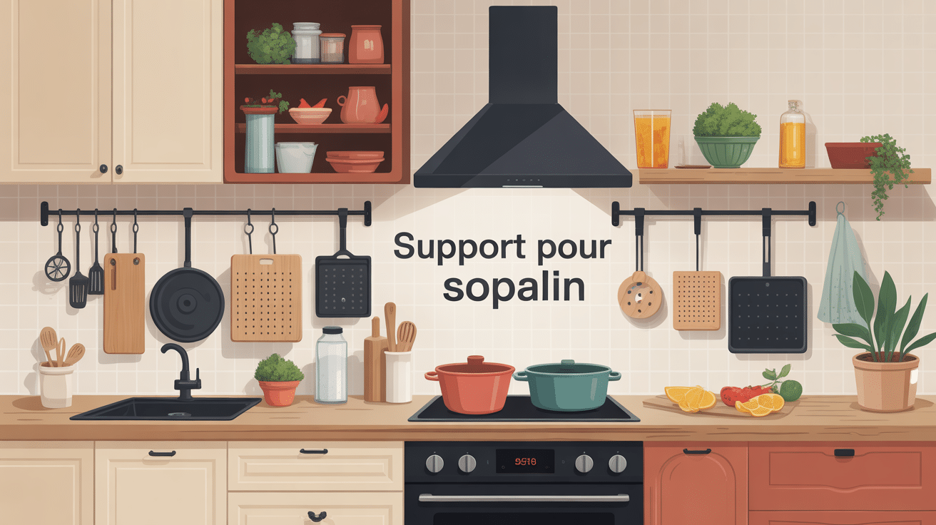 support pour sopalin illustration types cuisine organisée