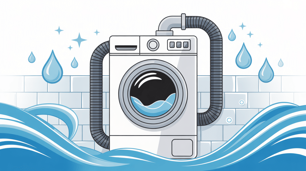 tuyau vidange machine à laver connecté évacuation