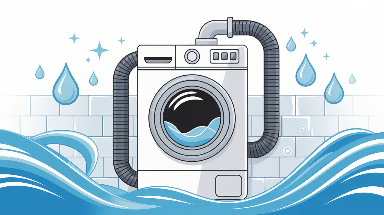 tuyau vidange machine à laver connecté évacuation