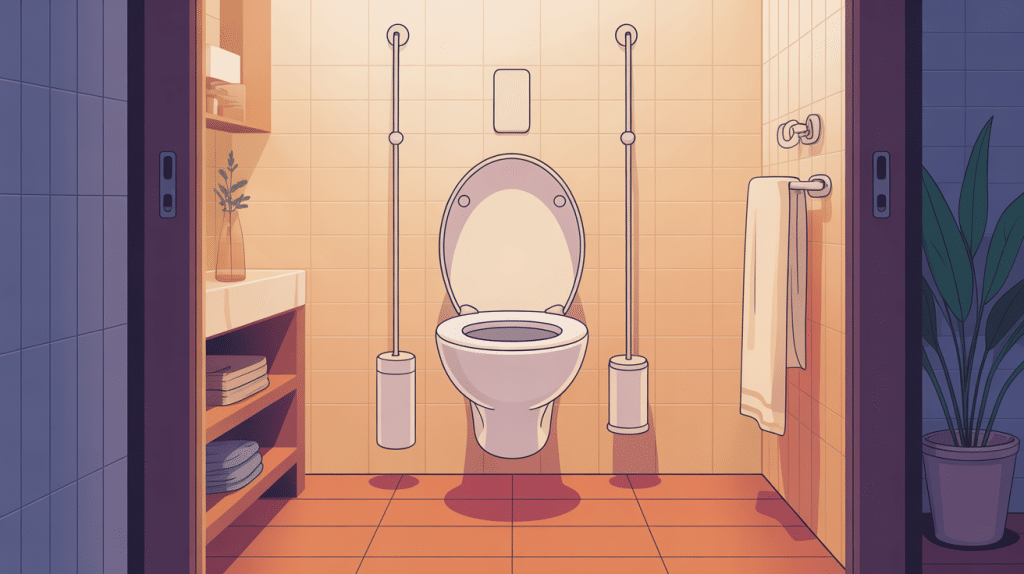 wc suspendu autoportant dans salle de bains contemporaine