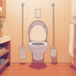 wc suspendu autoportant dans salle de bains contemporaine