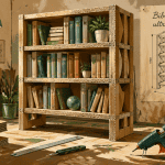 Meuble en carton fabrication bibliothèque robuste