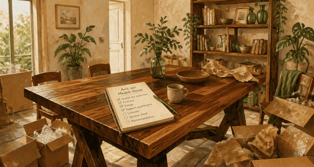 avis sur Meuble House table bois salon