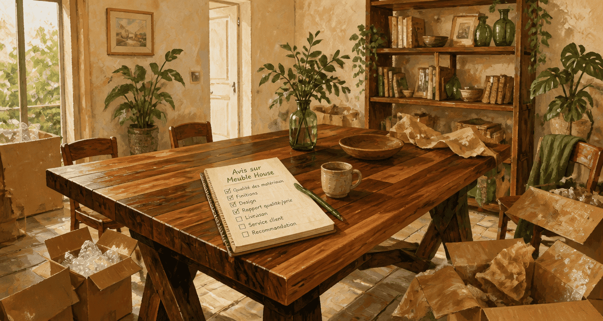avis sur Meuble House table bois salon