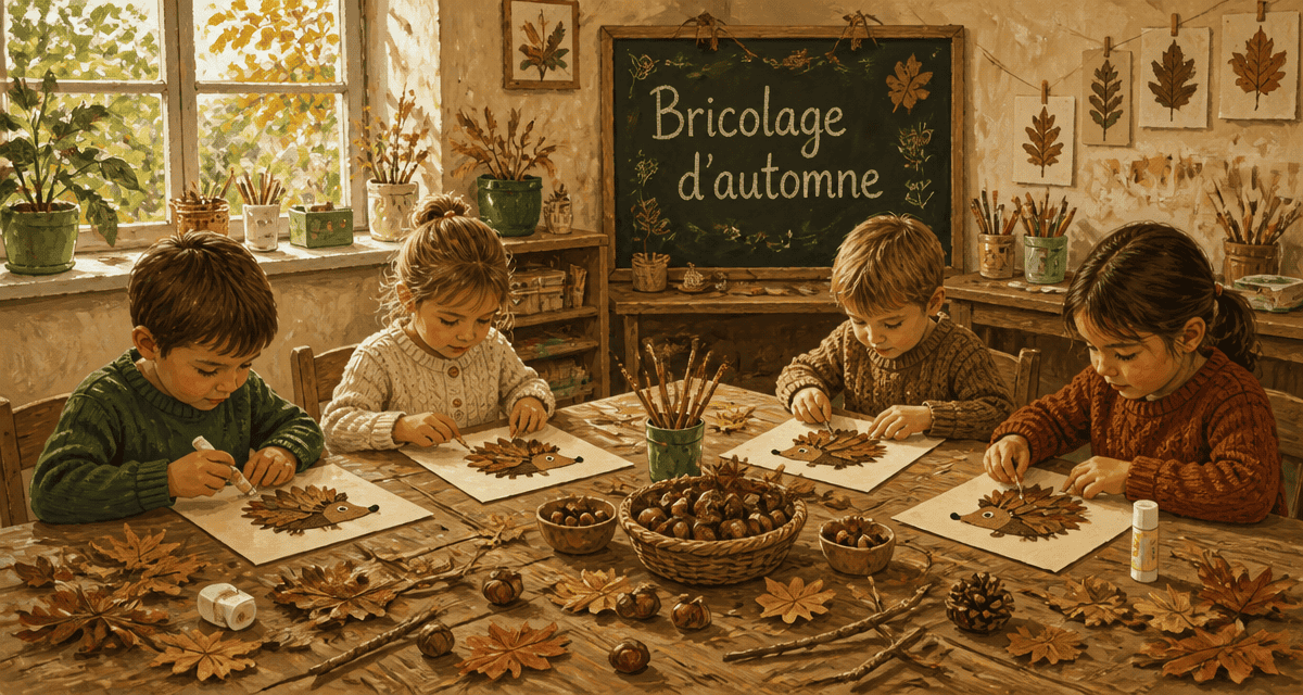 bricolage automne maternelle enfants feuilles