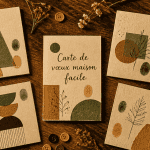 Carte de voeux maison facile artisanale décorée