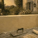 crépi muret outils bâche jardin