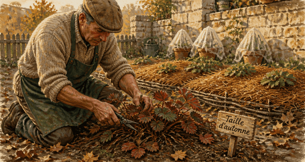 faut il couper les feuilles des fraisiers avant l'hiver jardinier taille fraisiers automne