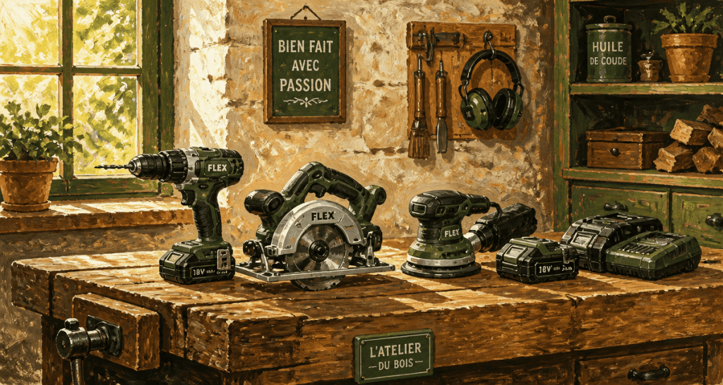 outillage portatif batteries atelier