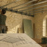 plafond autoportant distance rails montants