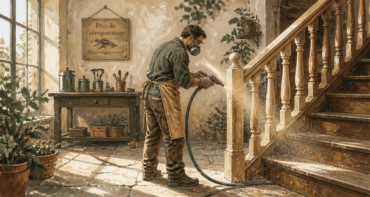 prix aerogommage au m2 artisan sur bois