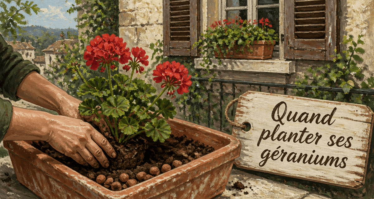 Quand planter geranium sur balcon en mai