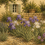 que mettre au pied des iris massif jardin