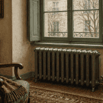 radiateur à inertie comparatif dans un salon ancien