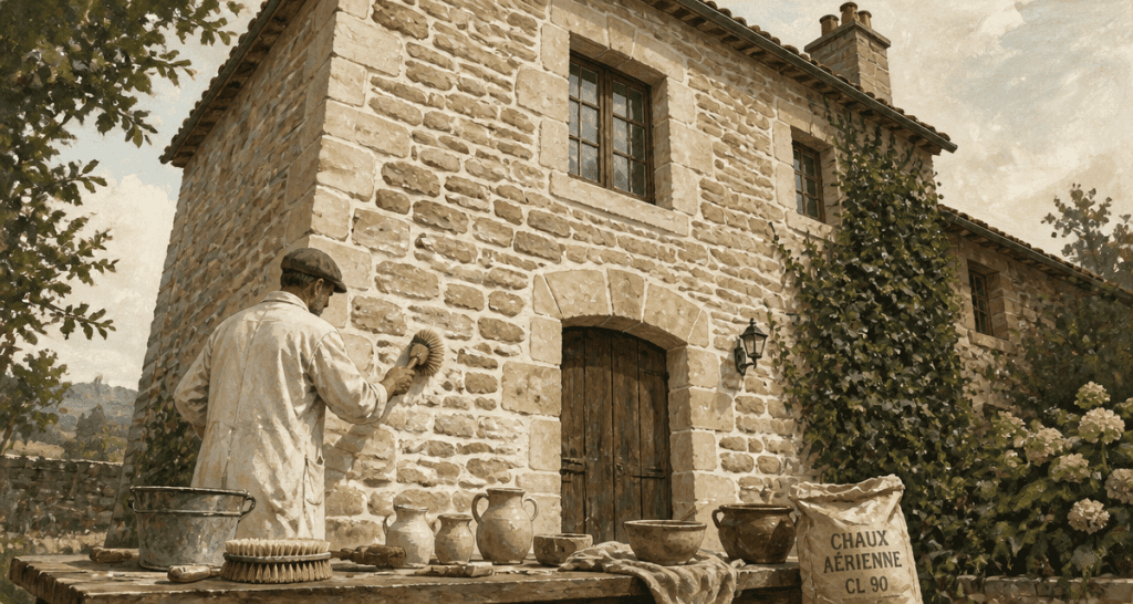 Ravalement facade pierre apparente artisan