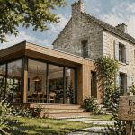 travauxmakers.fr extension maison 20m2 ossature bois et pierre