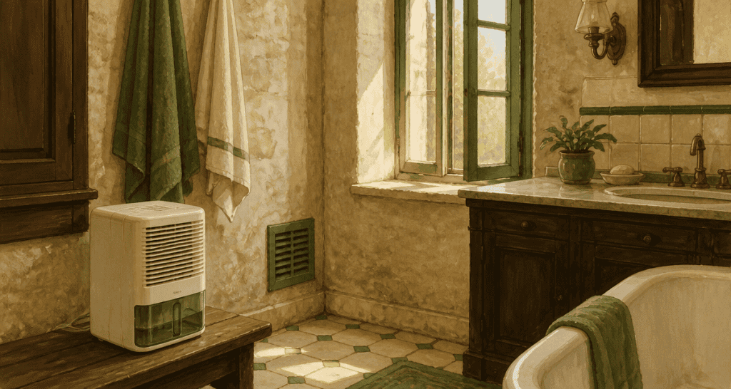 ventiler une salle de bain sans vmc, fenêtre ouverte, déshumidificateur, grille d'aération