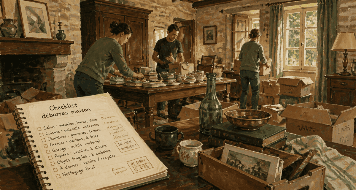 Vidage maison salon ancien équipe