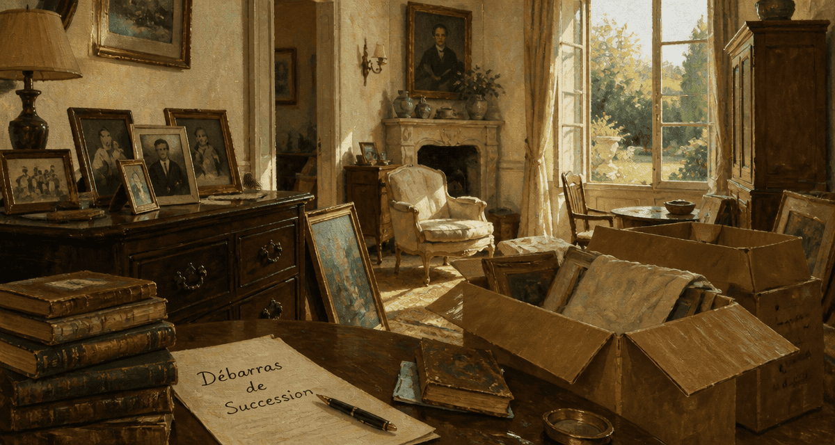 vider maison succession cartons salon
