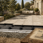 carrelage sur plot inconvenients vue pose terrasse