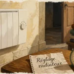 Comment régler un radiateur électrique : molette pour 19°C au salon