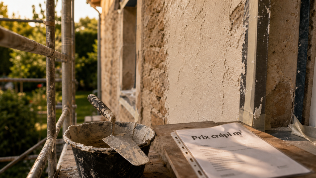Crepi prix m2 sur façade en ravalement