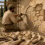 prix piquage mur en pierre m2 artisan en action