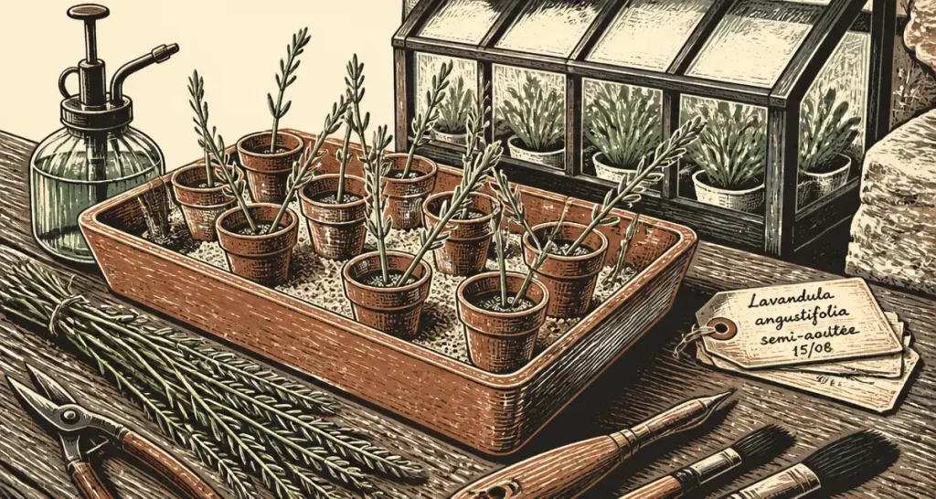 Quand bouturer la lavande : bouturage en pots en serre froide