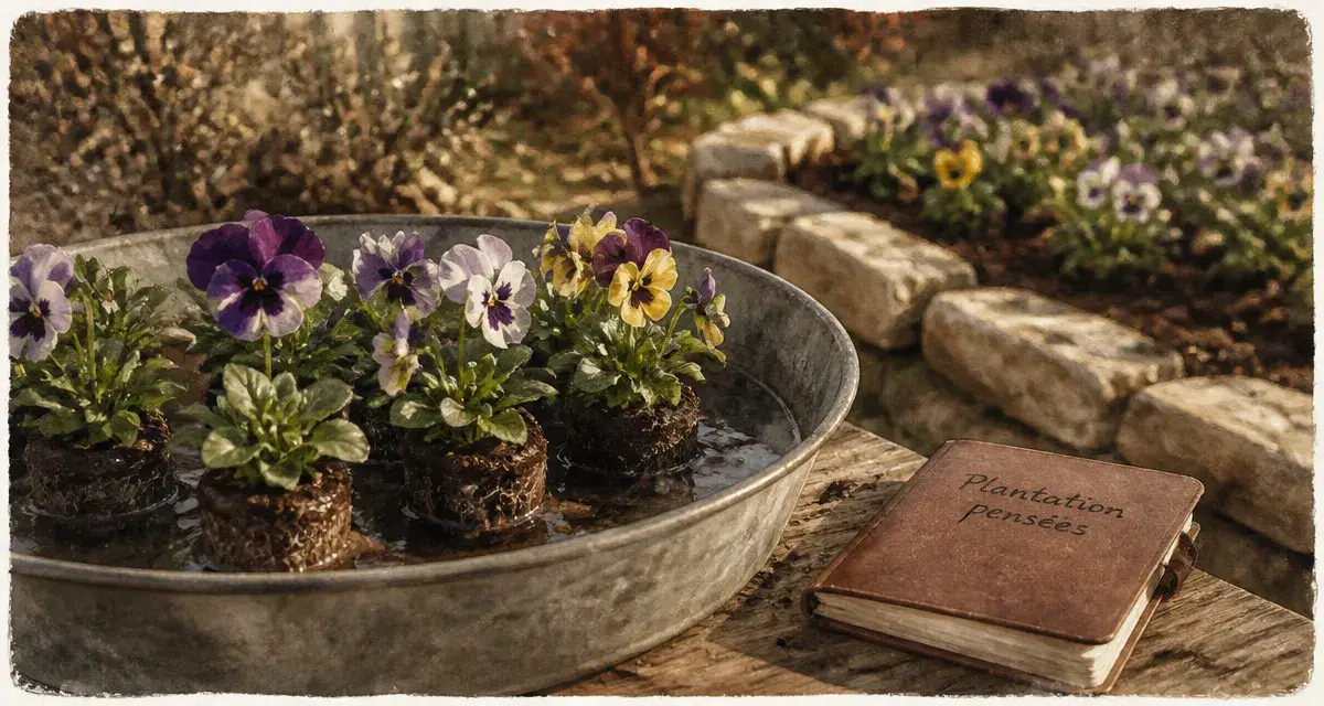 Quand planter des pensées : godets de pensées et préparation du sol