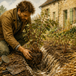 quand repiquer des framboisiers, repiquage en automne dans un jardin