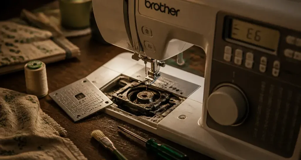 Réparer machine à coudre Brother : pannes et solutions (code E6)