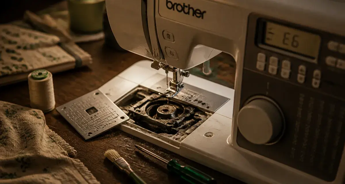 Réparer machine à coudre Brother : pannes et solutions (code E6)