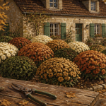 taille chrysanthème massif fleurs automne