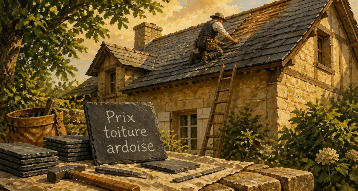 toit en ardoise prix au m2 sur maison ancienne