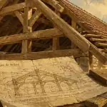 toiture schéma charpente bois tuiles
