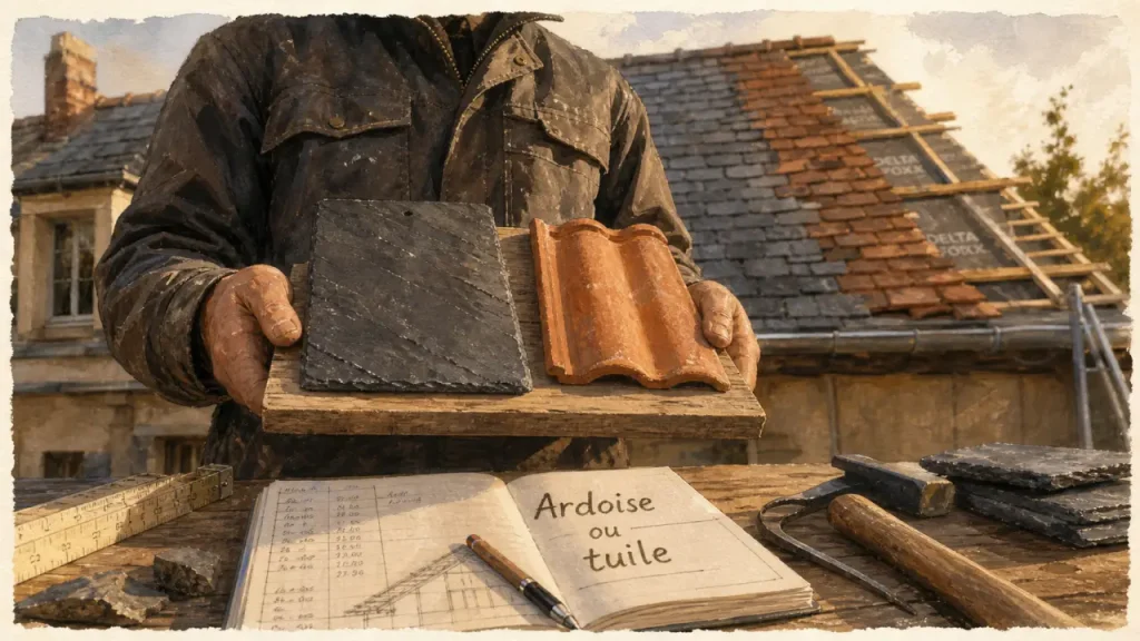 Ardoise ou tuile : budget, pente et charpente, les 3 critères qui font le bon choix