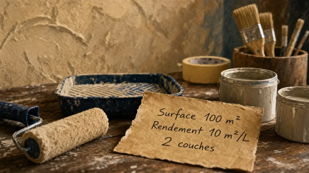 Combien de litre de peinture pour 100m2 ? 20 L en 2 couches