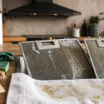 Nettoyage grille hotte grasse : filtres à laver et rincer