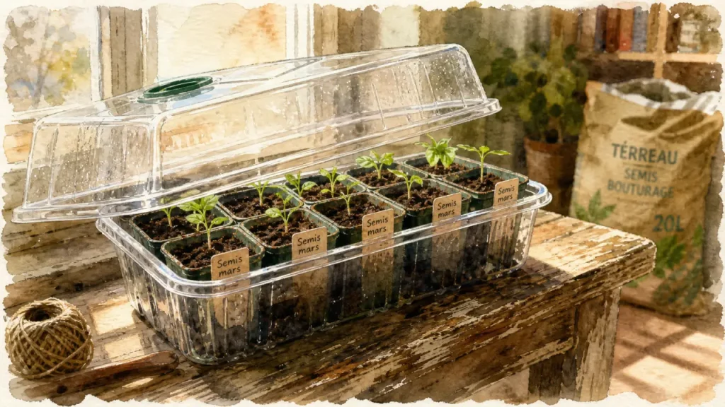 Semis de tomates : mars, 22°C et lumière pour des plants vigoureux