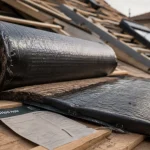 Triso noir : rouleau d’isolant multicouche sur toiture