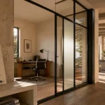 Vitre pour cloison interieure extra-clair et dépoli opale pour lumière et intimité