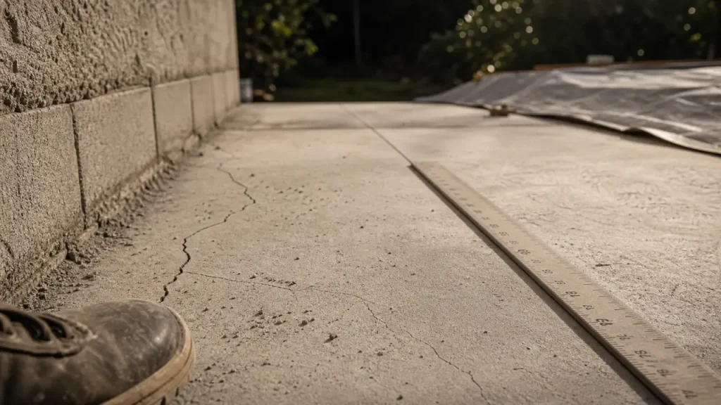 Dalle béton qui fissure au séchage : microfissure rassurante ou signal d’alerte ?