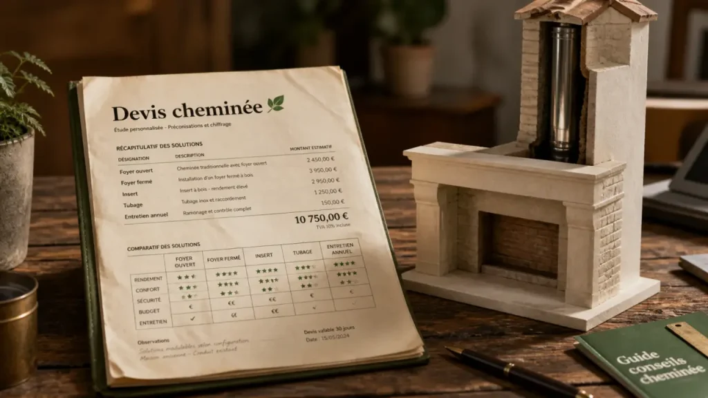 Devis pour cheminée : les postes qui font varier la facture de 200 € à 10 000 €