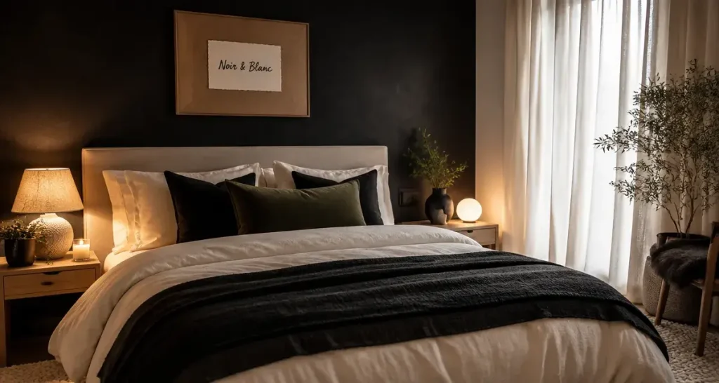 Chambre noir et blanc : les clés pour une décoration élégante sans froideur
