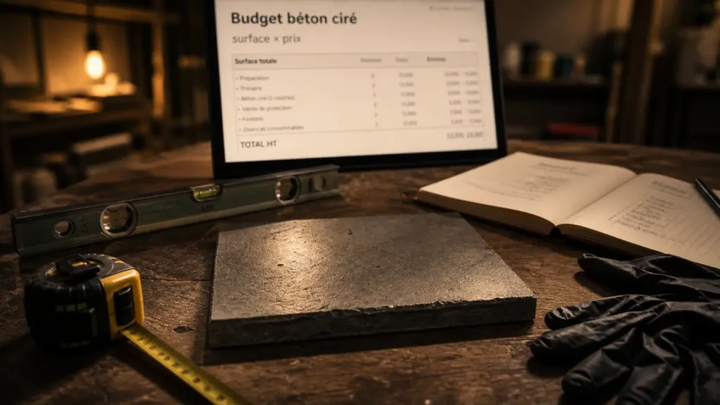 Béton ciré au m² : de 25 €/m² en kit à 250 €/m² sur une petite surface technique