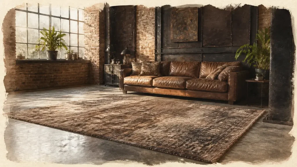 Tapis style industriel : guide pratique pour réchauffer votre intérieur brut
