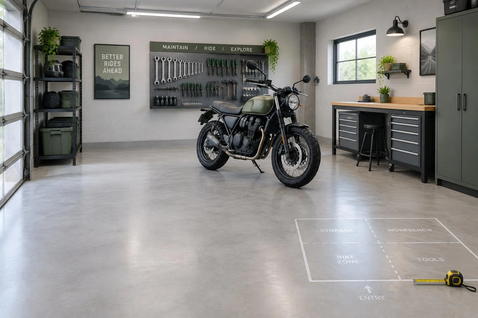 Aménager un garage moto : 4 zones sans perdre de place